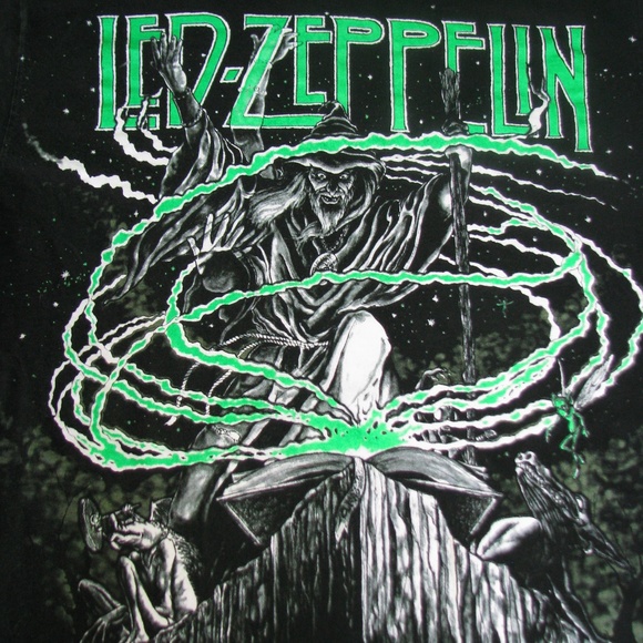 🔥💯🔥 Deadstock Vintage Led Zeppelin Wizard Tee - Picture 2 of 6